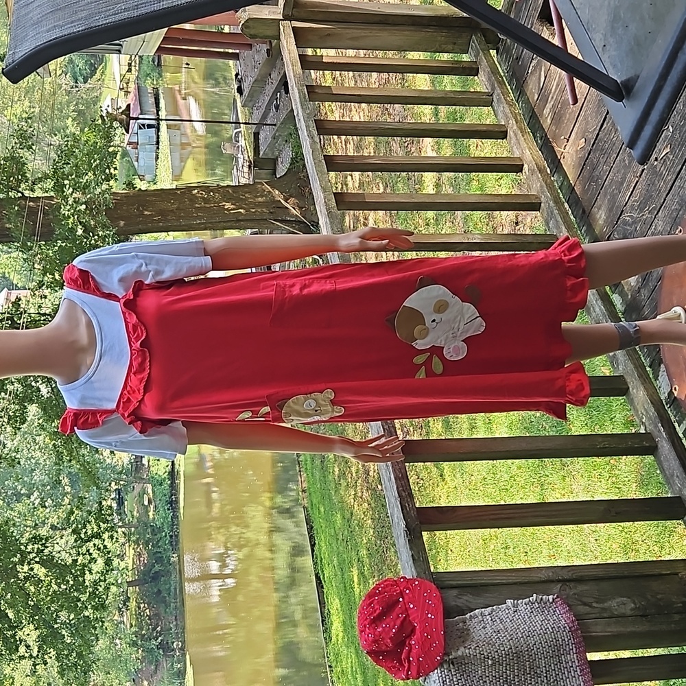 Vintage Hura Teatchers Pet Ruffle Dress